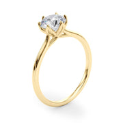 Elegant Solitaire Round Diamond Engagement Ring in 10K/14K gold and platinum with certified lab-grown or natural diamonds
