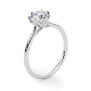 Elegant Solitaire Round Diamond Engagement Ring in 10K/14K gold and platinum with certified lab-grown or natural diamonds