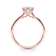 Elegant Solitaire Round Diamond Engagement Ring in 10K/14K gold and platinum with certified lab-grown or natural diamonds