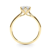 Elegant Solitaire Round Diamond Engagement Ring in 10K/14K gold and platinum with certified lab-grown or natural diamonds