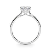 Elegant Solitaire Round Diamond Engagement Ring in 10K/14K gold and platinum with certified lab-grown or natural diamonds