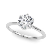 Elegant Solitaire Round Diamond Engagement Ring in 10K/14K gold and platinum with certified lab-grown or natural diamonds