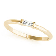 East-West Baguette Half Eternity Ring in 10K/14K gold and platinum with certified lab-grown or natural diamonds