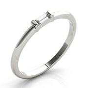 East-West Baguette Half Eternity Ring in Gold & Platinum