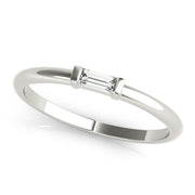East-West Baguette Half Eternity Ring in Gold & Platinum