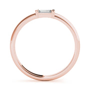 East-West Baguette Half Eternity Ring in Gold & Platinum