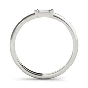 East-West Baguette Half Eternity Ring in Gold & Platinum