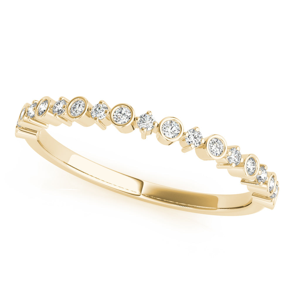 Stackable Bands Half Eternity Ring in 10K/14K gold and platinum with certified lab-grown or natural diamonds