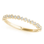 Stackable Bands Half Eternity Ring in 10K/14K gold and platinum with certified lab-grown or natural diamonds