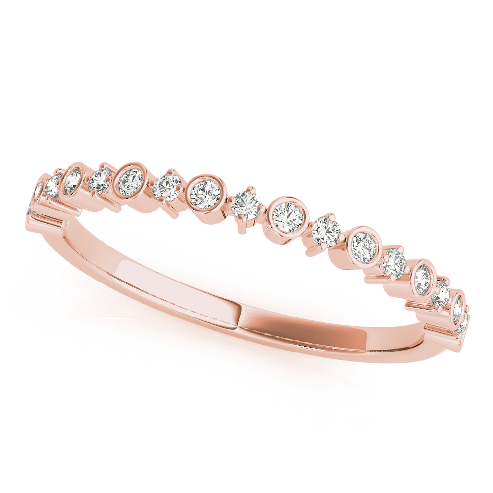 Stackable Bands Half Eternity Ring in Gold & Platinum