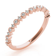 Stackable Bands Half Eternity Ring in Gold & Platinum