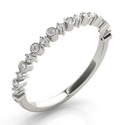 Stackable Bands Half Eternity Ring in Gold & Platinum