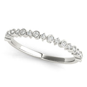 Stackable Bands Half Eternity Ring in Gold & Platinum