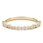 Stackable Bands Half Eternity Ring in Gold & Platinum