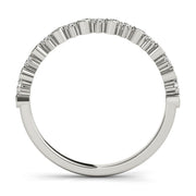 Stackable Bands Half Eternity Ring in Gold & Platinum