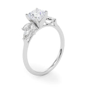 Bespoke Sides Marquise Diamond Engagement Ring in 10K/14K gold and platinum with certified lab-grown or natural diamonds