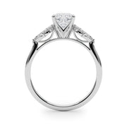 Bespoke Sides Marquise Diamond Engagement Ring in 10K/14K gold and platinum with certified lab-grown or natural diamonds