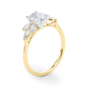 Bespoke Sides Marquise Diamond Engagement Ring in 10K/14K gold and platinum with certified lab-grown or natural diamonds