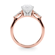 Bespoke Sides Marquise Diamond Engagement Ring in 10K/14K gold and platinum with certified lab-grown or natural diamonds