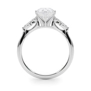 Bespoke Sides Marquise Diamond Engagement Ring in 10K/14K gold and platinum with certified lab-grown or natural diamonds