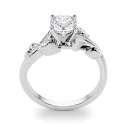 Refined Fashion Ring Round Diamond Engagement Ring in 10K/14K gold and platinum with certified lab-grown or natural diamonds