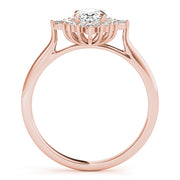 Exquisite Fashion Ring Oval Diamond Engagement Ring in 10K/14K gold and platinum with certified lab-grown or natural diamonds
