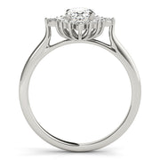 Exquisite Fashion Ring Oval Diamond Engagement Ring in 10K/14K gold and platinum with certified lab-grown or natural diamonds