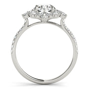 Regal Fashion Ring Round Diamond Engagement Ring in 10K/14K gold and platinum with certified lab-grown or natural diamonds
