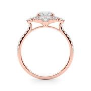 Regal Fashion Ring Round Diamond Engagement Ring in 10K/14K gold and platinum with certified lab-grown or natural diamonds