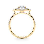 Regal Fashion Ring Round Diamond Engagement Ring in 10K/14K gold and platinum with certified lab-grown or natural diamonds