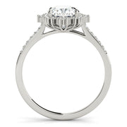 Eternal Center Cushion Diamond Engagement Ring in 10K/14K gold and platinum with certified lab-grown or natural diamonds