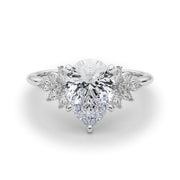 Radiant Peg Center Marquise Diamond Engagement Ring in 10K/14K gold and platinum with certified lab-grown or natural diamonds