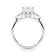 Radiant Peg Center Marquise Diamond Engagement Ring in 10K/14K gold and platinum with certified lab-grown or natural diamonds