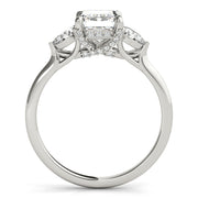 Majestic Cut Center Emerald Diamond Engagement Ring in 10K/14K gold and platinum with certified lab-grown or natural diamonds