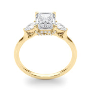 Majestic Cut Center Emerald Diamond Engagement Ring in 10K/14K gold and platinum with certified lab-grown or natural diamonds
