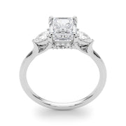 Majestic Cut Center Emerald Diamond Engagement Ring in 10K/14K gold and platinum with certified lab-grown or natural diamonds
