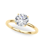 Couture Solitaire Rounds Round Diamond Engagement Ring in 10K/14K gold and platinum with certified lab-grown or natural diamonds