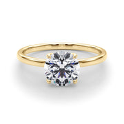 Couture Solitaire Rounds Round Diamond Engagement Ring in 10K/14K gold and platinum with certified lab-grown or natural diamonds
