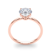 Couture Solitaire Rounds Round Diamond Engagement Ring in 10K/14K gold and platinum with certified lab-grown or natural diamonds