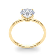Couture Solitaire Rounds Round Diamond Engagement Ring in 10K/14K gold and platinum with certified lab-grown or natural diamonds