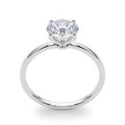 Couture Solitaire Rounds Round Diamond Engagement Ring in 10K/14K gold and platinum with certified lab-grown or natural diamonds
