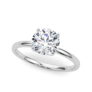 Couture Solitaire Rounds Round Diamond Engagement Ring in 10K/14K gold and platinum with certified lab-grown or natural diamonds