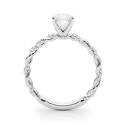 Romantic With Twisted Shank Round Diamond Engagement Ring in 10K/14K gold and platinum with certified lab-grown or natural diamonds