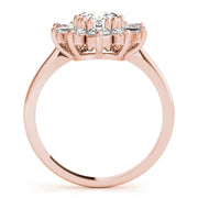 Statement Fashion Ring Oval Diamond Engagement Ring in 10K/14K gold and platinum with certified lab-grown or natural diamonds