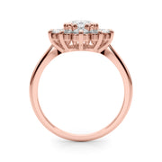 Statement Fashion Ring Oval Diamond Engagement Ring in 10K/14K gold and platinum with certified lab-grown or natural diamonds