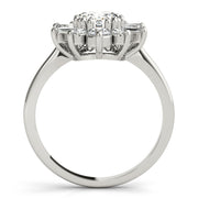 Statement Fashion Ring Oval Diamond Engagement Ring in 10K/14K gold and platinum with certified lab-grown or natural diamonds