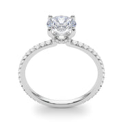 Lustrous Hidden Halo Engagement Ring Round Diamond Engagement Ring in 10K/14K gold and platinum with certified lab-grown or natural diamonds