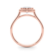 Celestial Bezel Solitaire Round Diamond Engagement Ring in 10K/14K gold and platinum with certified lab-grown or natural diamonds