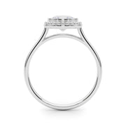 Celestial Bezel Solitaire Round Diamond Engagement Ring in 10K/14K gold and platinum with certified lab-grown or natural diamonds