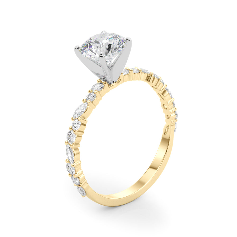 Graceful Engagement Ring Marquise Diamond Engagement Ring in 10K/14K gold and platinum with certified lab-grown or natural diamonds